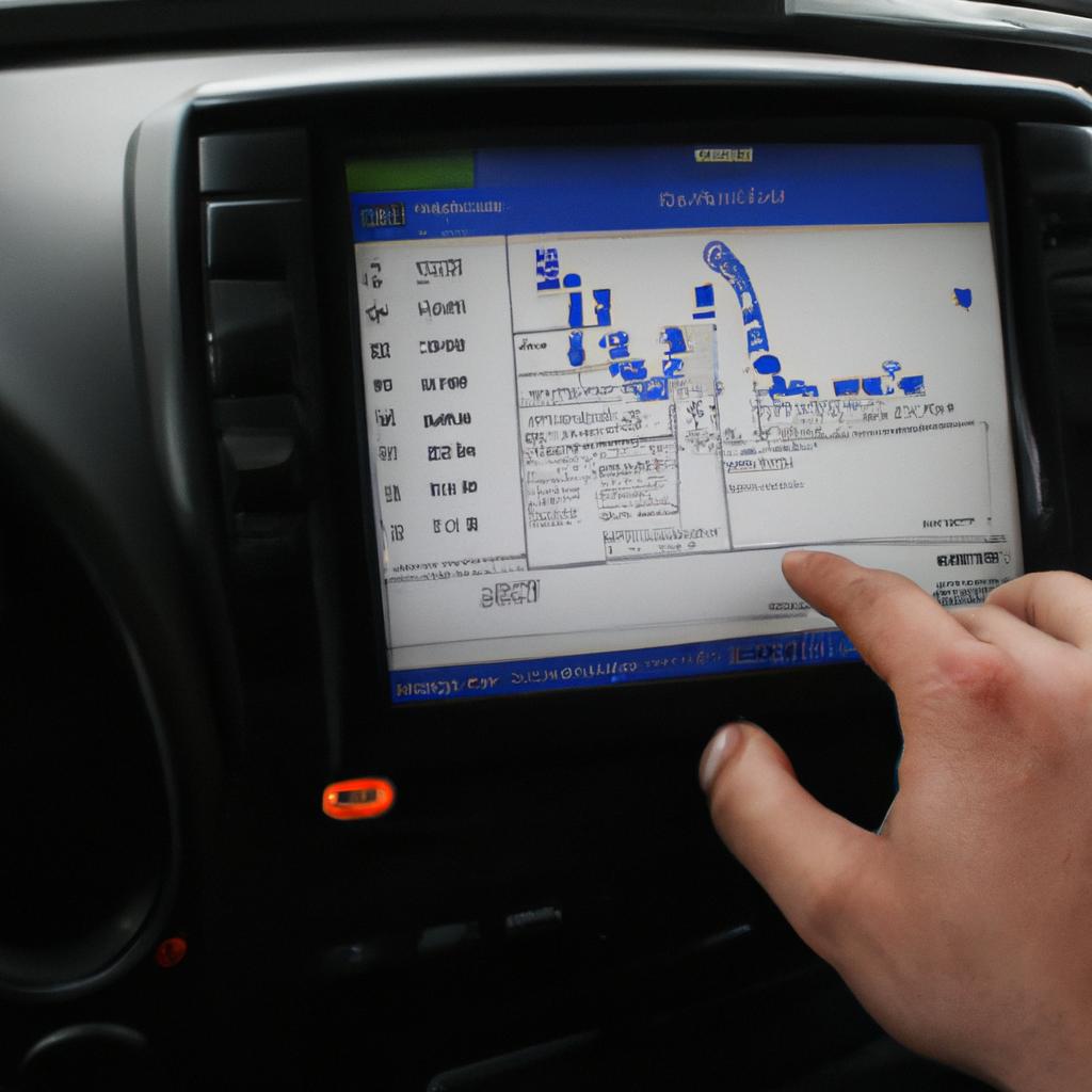 Person analyzing data on dashboard